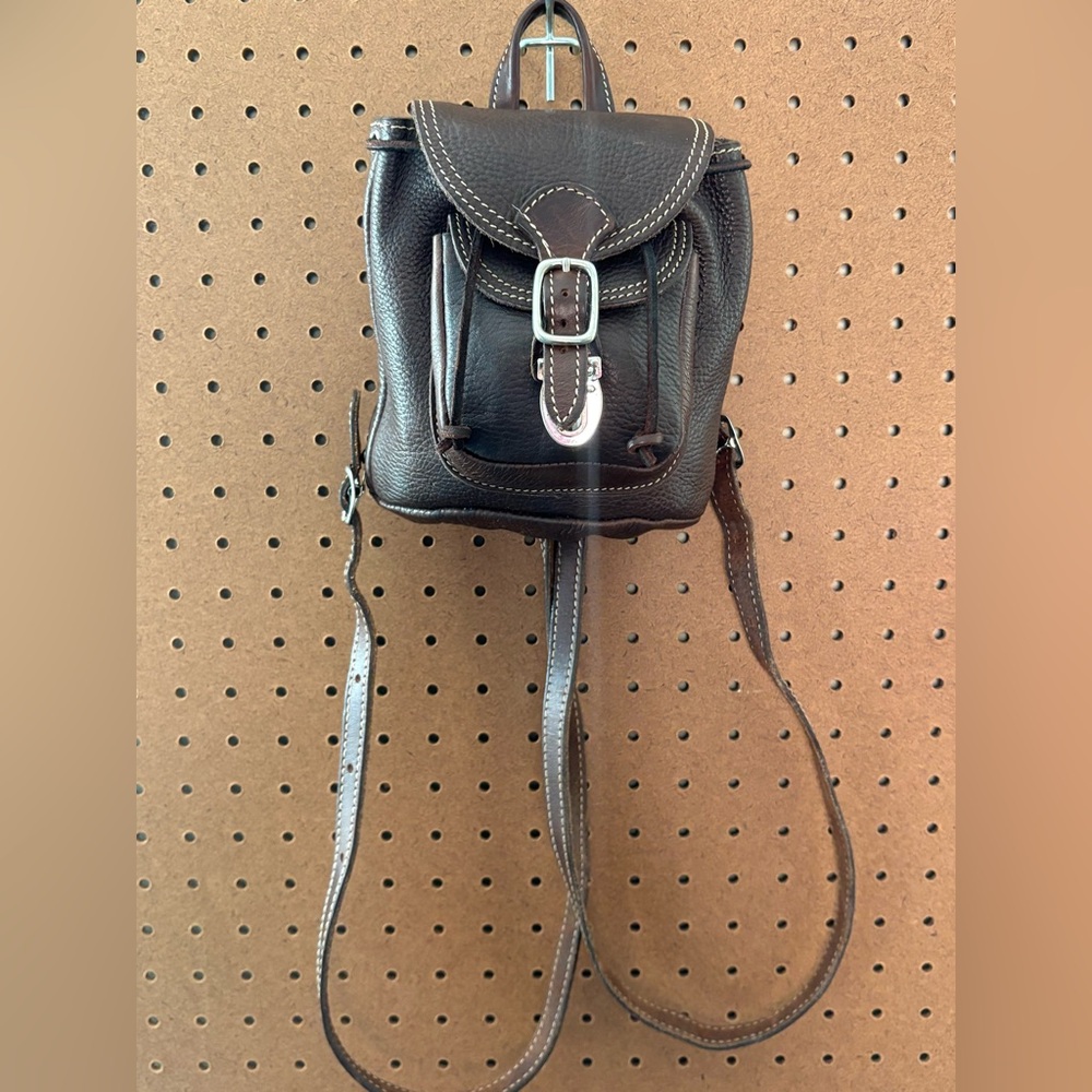 Vintage Roots leather mini backpack
